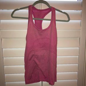 Pink lululemon racerback tank